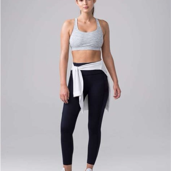 Lululemon Energy Bra Medium Support Ice Grey Alpine White - size 12 - Picture 2 of 6